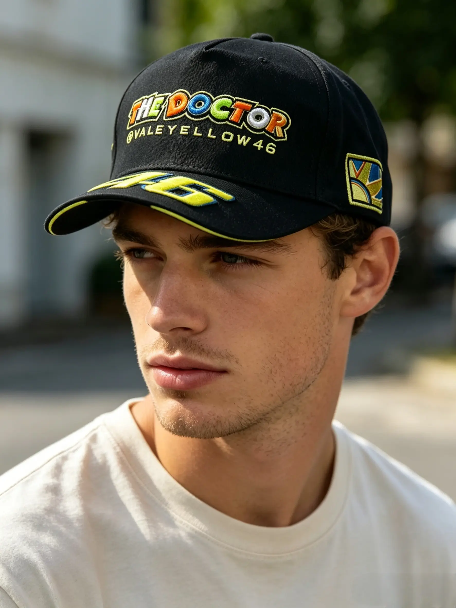 Men's Baseball Hat Adjustable Cap the Doctor 46 Embroidered Signature, Unisex Outdoor Sun Hat, Casual Sports Motorcycle Racing Cap, All Seasons