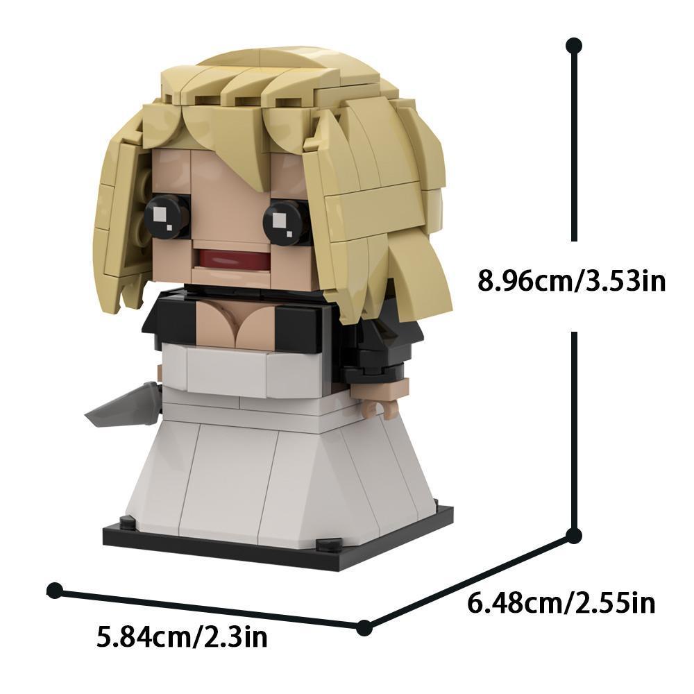 MOC Building Blocks Kit Cartoon Figures Characters Bricksheadz Collection Bricks Model Horror Movie Characters Assemble Toy Gift popular