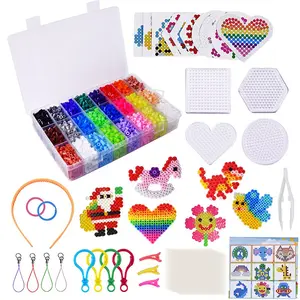 5mm Fuse Beads Kit, 8600+ Melty Perler Beads Complete Set, Stress Relief Fidget DIY Pixel Art Handmade Toy, Pegboards & Ironing Papers Full Accessories, Educational Craft Kit for Boys Girls Ages 5+, Perfect Birthday Christmas Holiday Party Gift