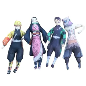 Demon Slayer Abstract Doll Cute Anime Peripherals Kamado Tanjiro Nezuko Tomioka Giyuu Inosuke Mouse Dry Doll Wire Frame Gift Toy