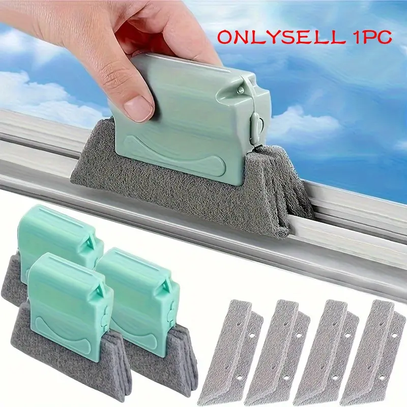 Window Groove Cleaning Brush, 1 Count Creative Window Groove Cleaning Cloth, Window Cleaning Brush, Household Cleaning Tool for Kitchen Bathroom, House Cleaning Tools