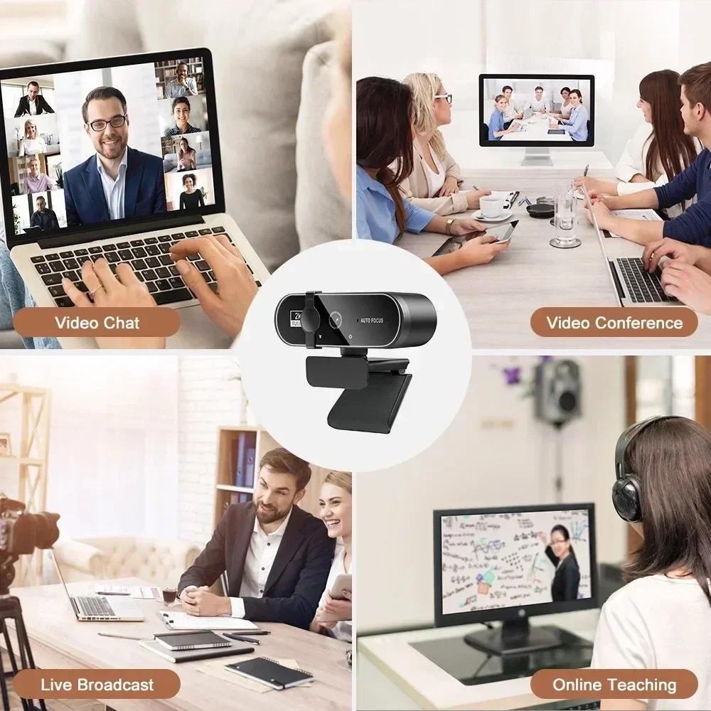 2026 4K Full HD Webcam with Microphone Autofocus 8MP Website Camera for Windows PC Laptop IOS Macbook External Web Cam Video Calling