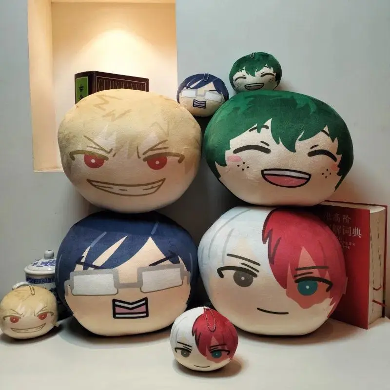 My Hero Academia Cute Stuffed Anime Cartoon Pillow Room Decor Tenya Iida‌ Q Version Pendant Bakugou Katsuki Todoroki Shoto