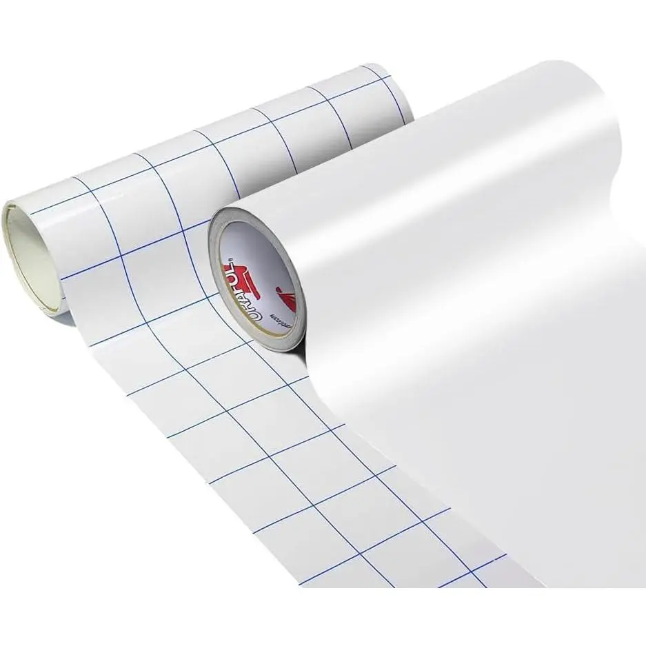 651 Permanent Matte Vinyl – Long-Lasting Adhesive for DIY, Crafts, and Decor (White, 12" x 6ft w/Transfer Paper)