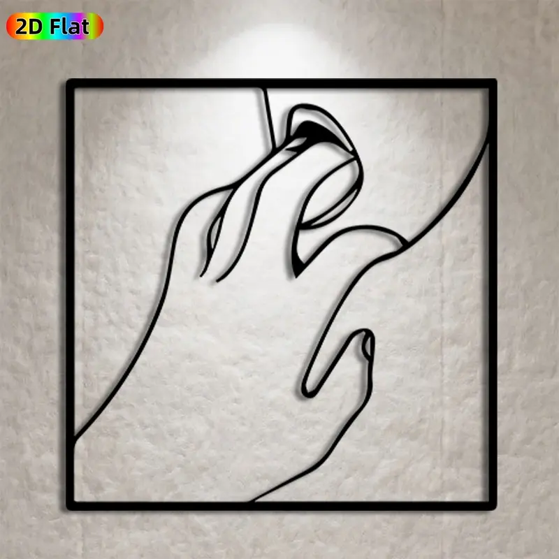 1pc Abstract Hand Metal Wall Art, Graceful Abstract Hand Statue Mural, Ideal Gift for Valentine's Day, Wedding Anniversary, Art Enthusiasts, Rust-Resistant Metal Wall Decor Wall Sculptures, Perfect for Bedroom Wall & Garden Fence, Romantic Home Decor