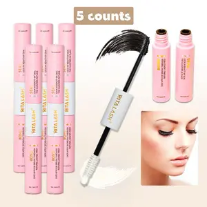 Lash Bond & Seal Cluster Lash Glue, 5-Count Set Individual Cluster Lashes DIY Lash Extension Black Bond & Clear Seal Lash Glue for Sensitive Eyes, Individual Eyelash Kit Diy Eyelash Extensions Eyelash Adhesive