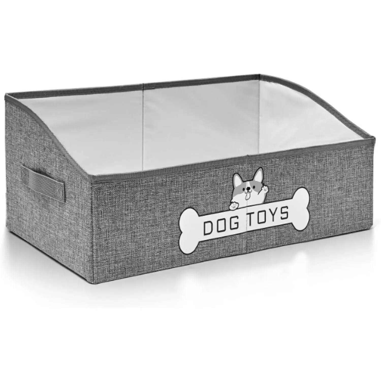 Basket, Specially Designed for   Storage, Collapsible   Box with Handle, for Storing  Toys and Accessories - Grey