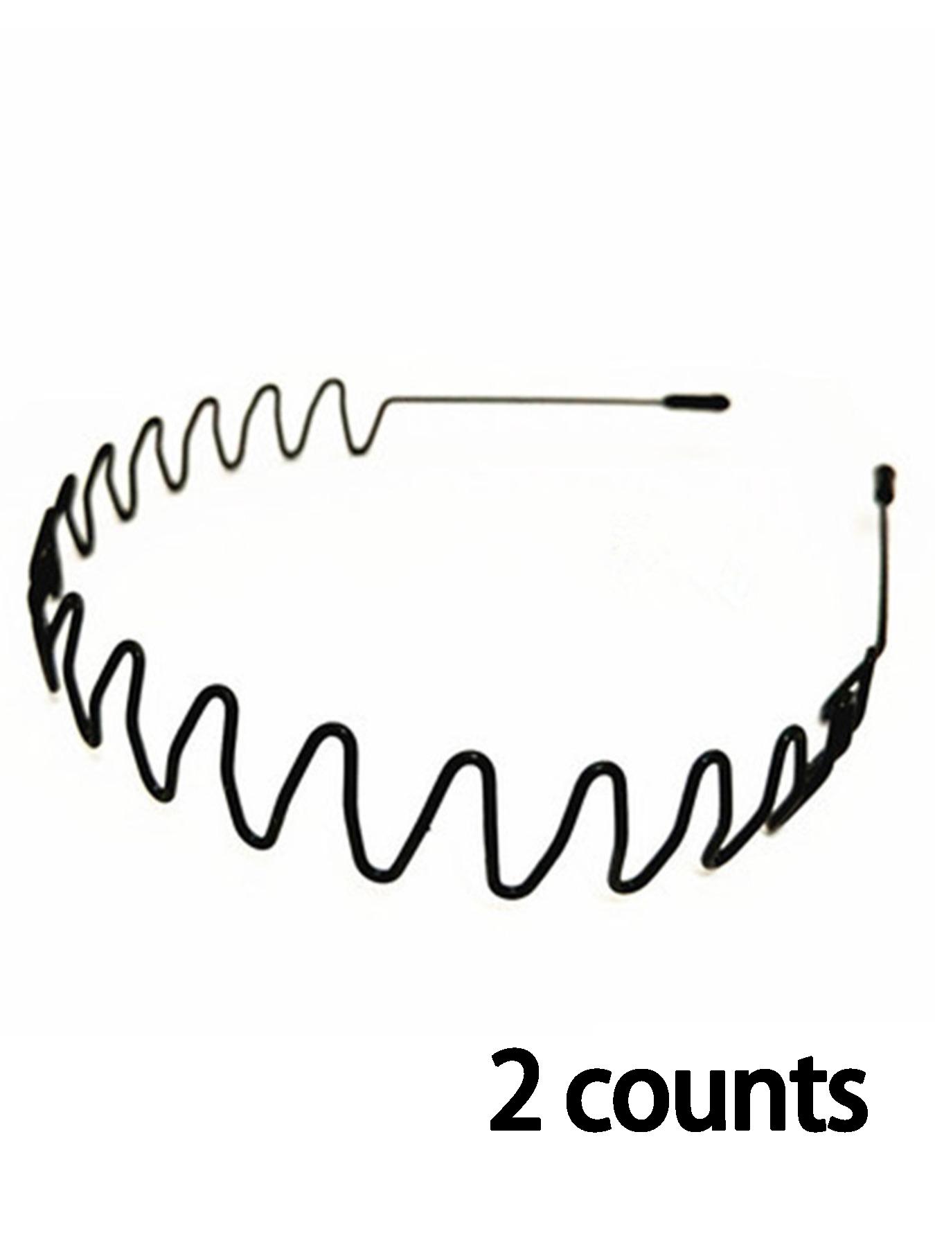 Minimalist Metal Hair Hoops, Casual Wavy Design Hair Hoops, Non Slip Hair Hoops for Outdoor Sports, Fashion Hair Accessories for Women & Men, Workout Headband