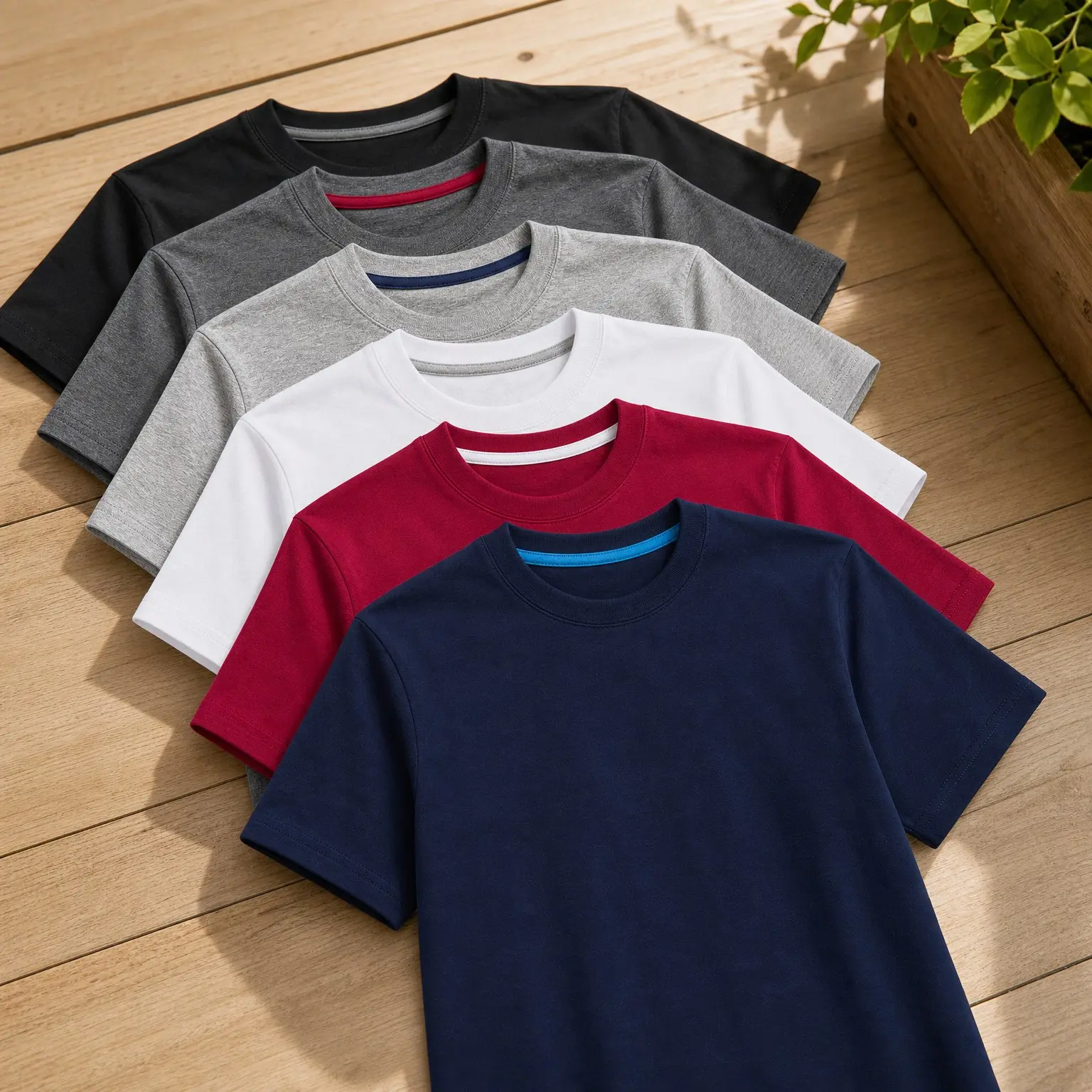 6-Pack Boys' Cotton Short Sleeve T-Shirts - Soft Breathable, Contrast Trim Neckline, Tagless, Seamless Lining for School, Outdoor & Daily Wear, Sizes 2T-18YGift