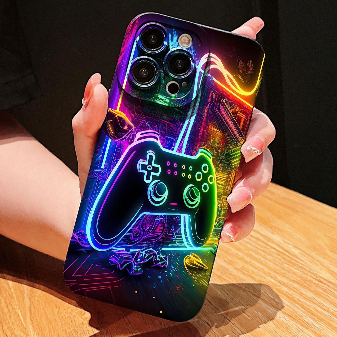 Game Console Pattern Phone Case, Shockproof Phone Protective Cover, Phone Accessory Compatible with iPhone 11 12 13 14 15 Pro Max, Casing, Protector