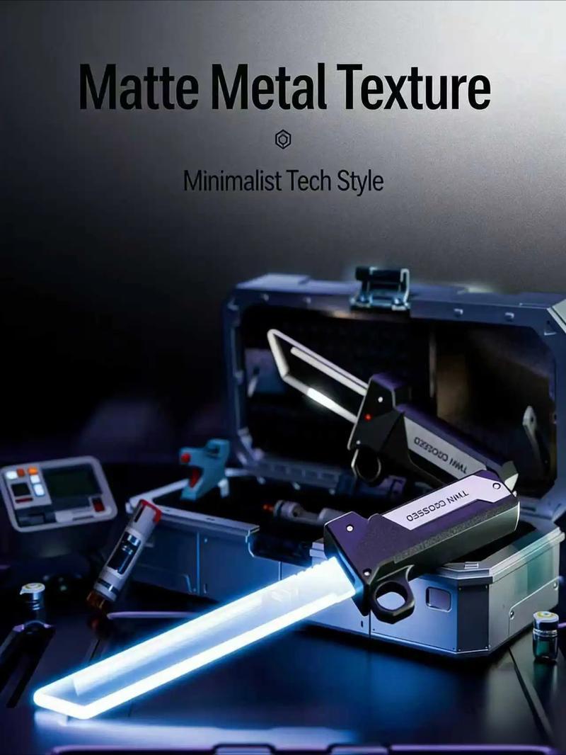 Retractable Double-Blade Light-Up Saber - Unsharpened Plastic Cosplay Prop, Cool Roleplay Toy, Playable Collectible Model, Perfect Christmas Gift