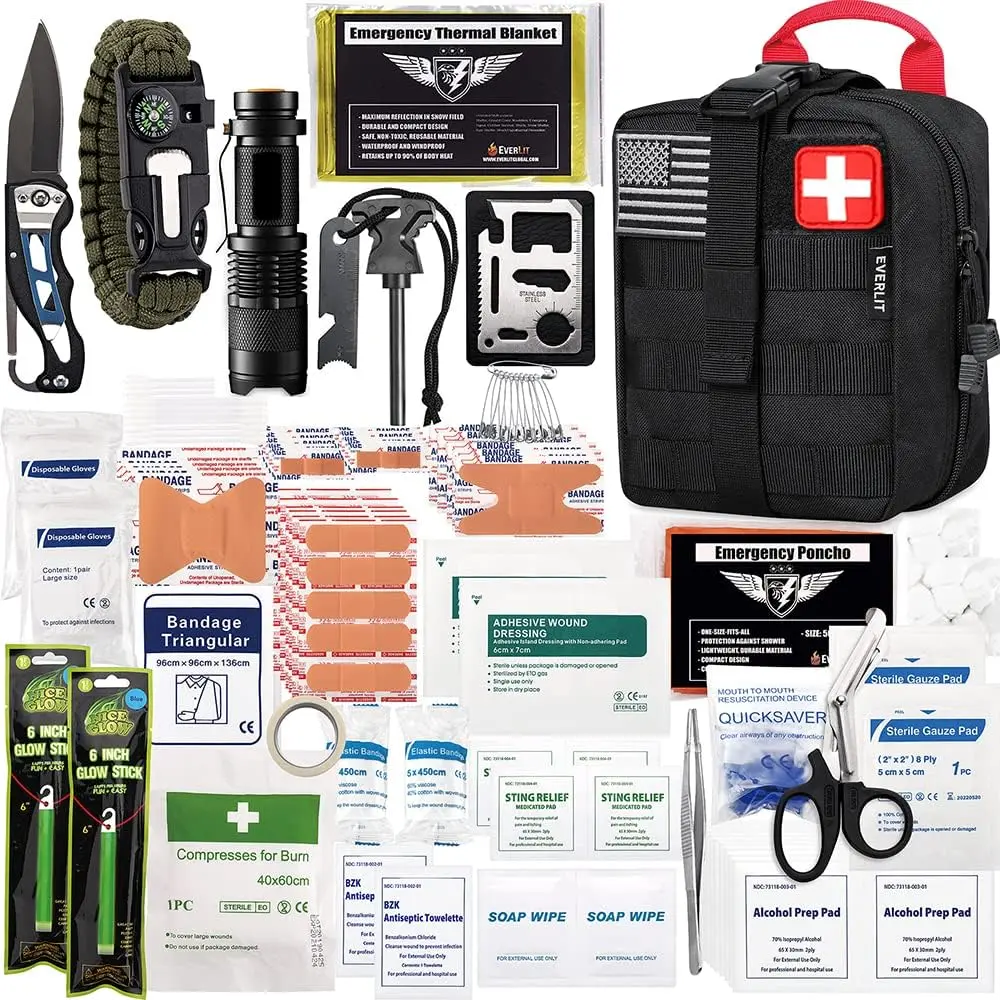 250 Pcs Survival First Aid Kit