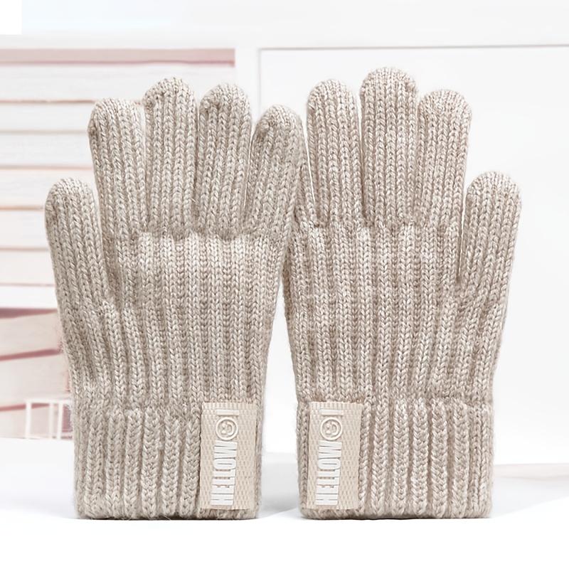 1 Pair ' Winter Gloves Thermal Plush Knit Fingerless Gloves with Flip-Top Wrist Closure - Cold-Proof Hand Warmers for Boys & Girls 4-8 Years,1 Skiing, Play (Multi-Color Options: Beige, Grey, Navy, Black), Winter Onesie, Childrens Winter Hat, Snow Play, Gi