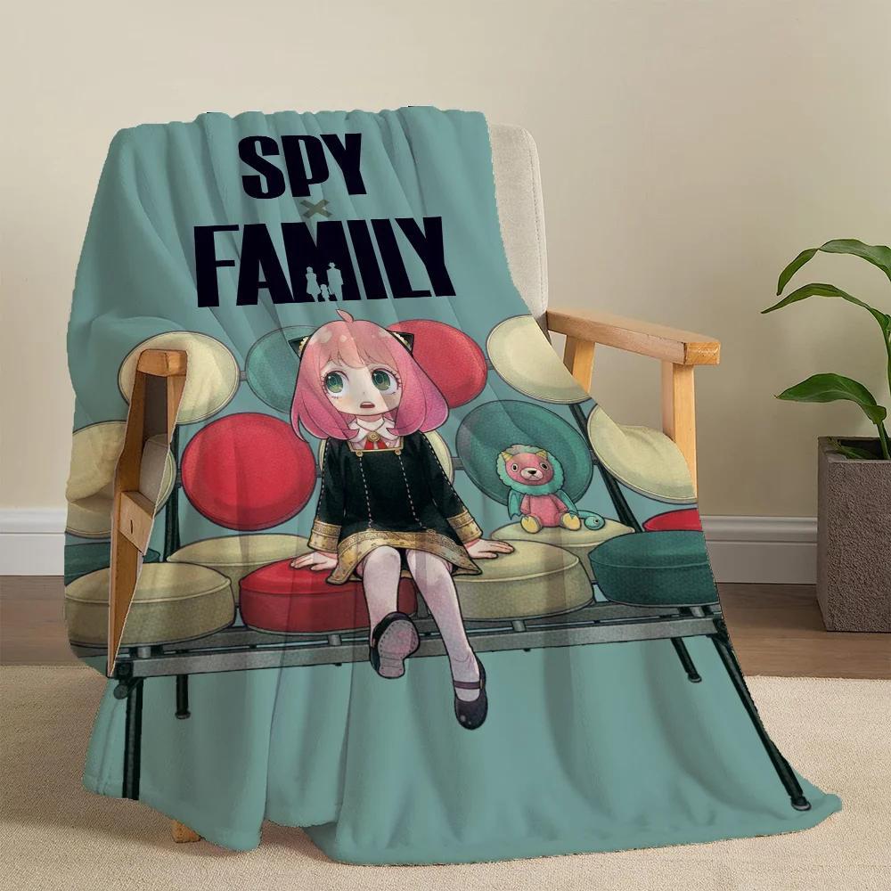 Anya Anime Spy x Family Printed Blanket Cozy Blanket for Couch Sofa Bed Living Room,Anime Blanket