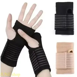 Two Pack Adjustable Compression Wrist Support Braces Made Of Breathable Elastic Material, Wrist Wraps Fit For Left And Right Hands To Ease Discomfort From Carpal Tunnel Arthritis And Tendonitis During Daily Work Physical Training And Nighttime Rest