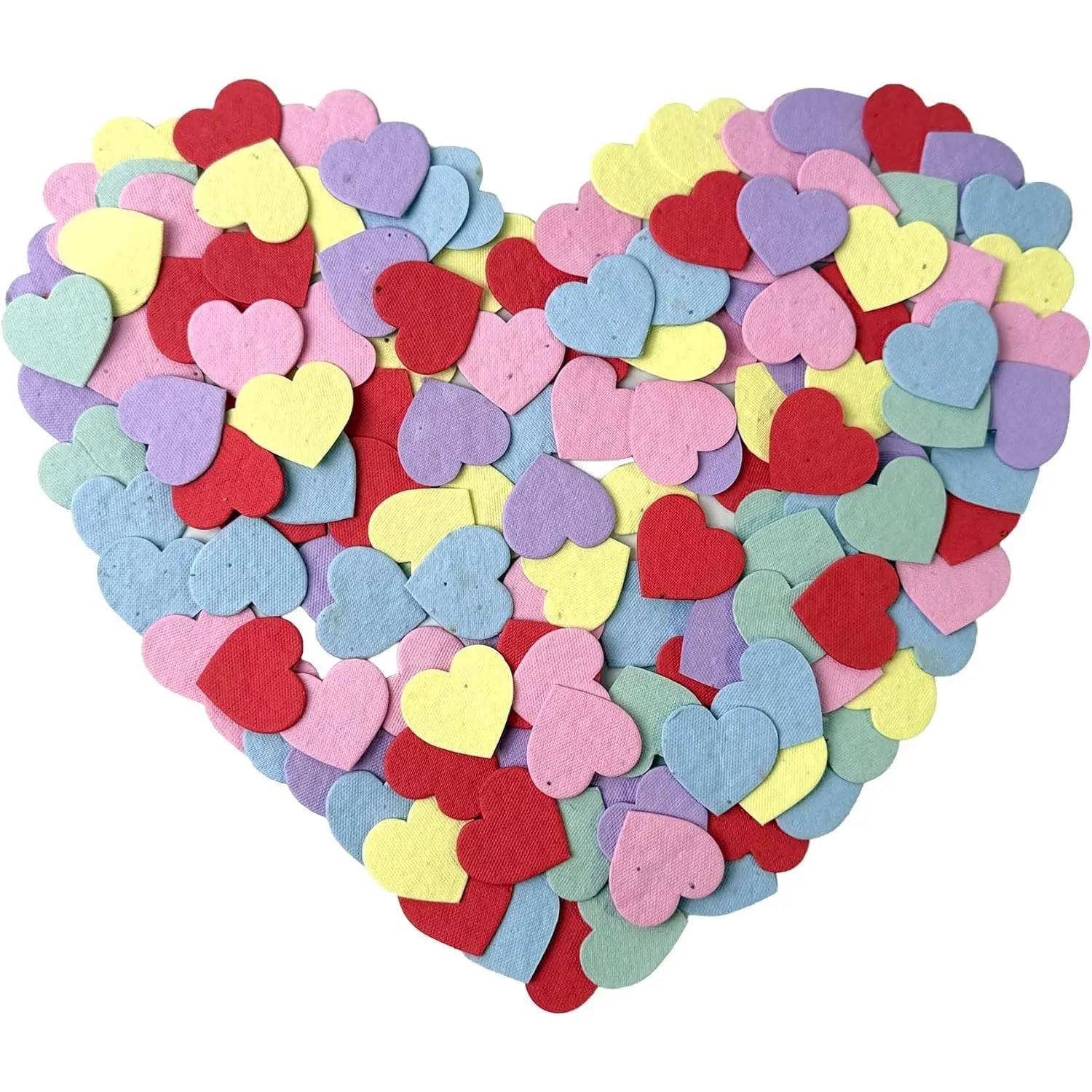 Confetti Hearts - 500pcs Wildflower Seed Paper Heart Confetti for Wedding Decorations, Bridal Shower, Baby Shower, & Birthday Party Decorations