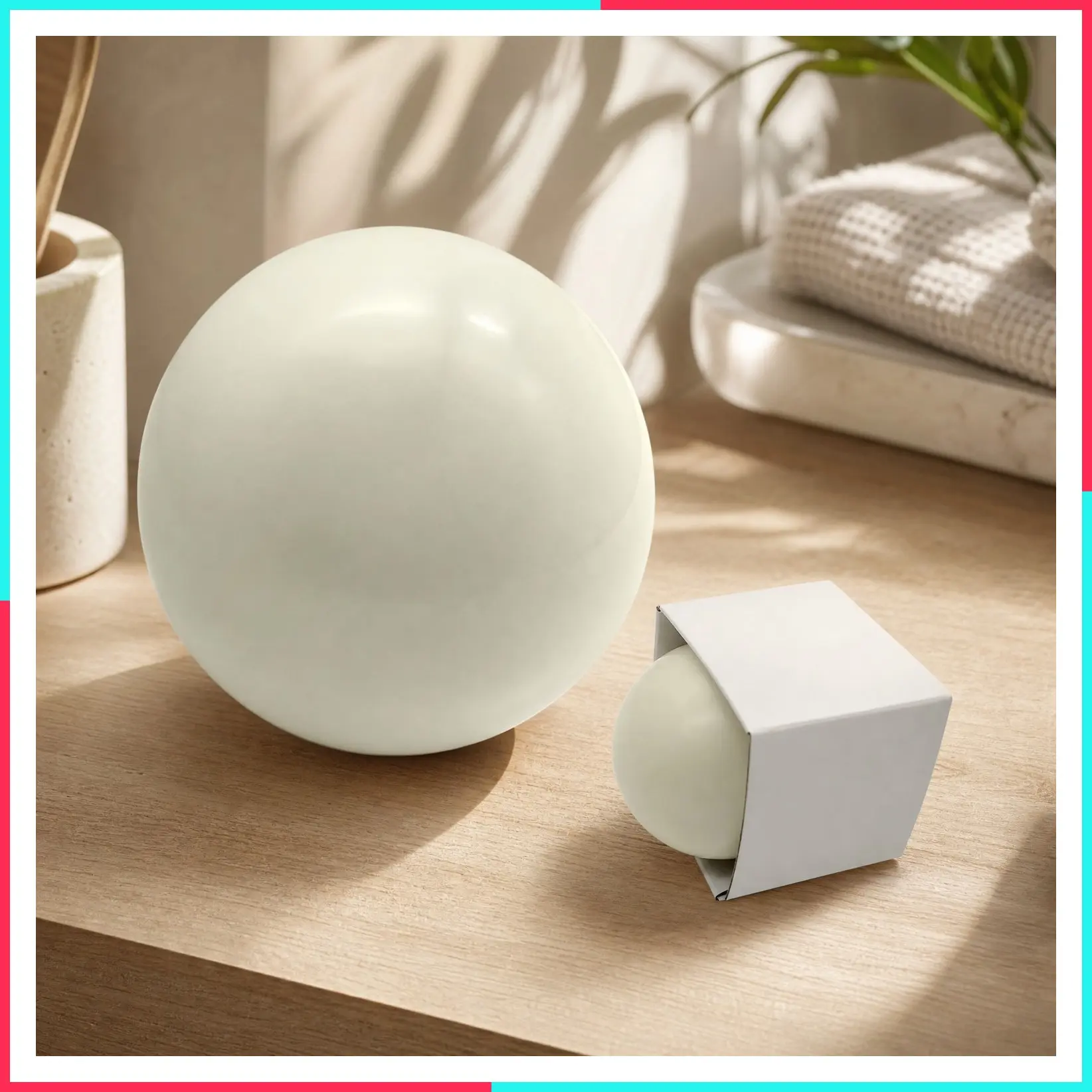 Tournament Quality White Pallino Ball Replacement for Bocce and Boule Games - 2.24 in / 57 mm
