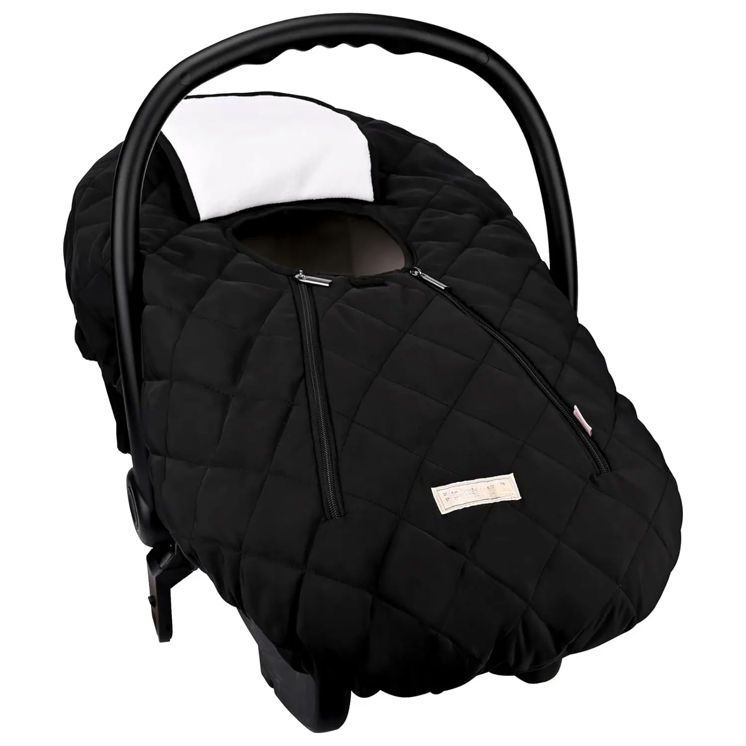 Baby Universal Car Seat Cover - Winter Cold Weather Shield, Warm Cozy Baby Carseat Cover (Black)