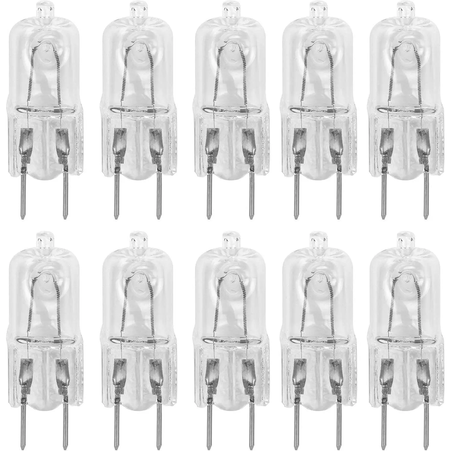 10 Pack-G8 25W 120V Halogen Specialty Lighting Light Bulbs JCD Type 25 Watt T4 G8 Puck Lamp 120 Volt Microwave Oven Stove Top Kitchen Appliance Replacement Lighting Bi Pin Clear Lens