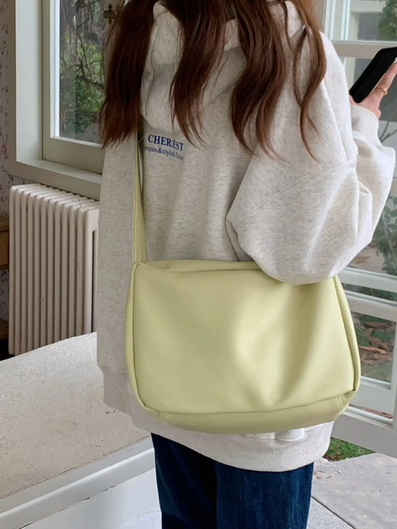 Women's Soft Leather Commuter Tote Bag, New 2026 Fashion Student Shoulder Crossbody Bag, Casual Daily Use Handbag