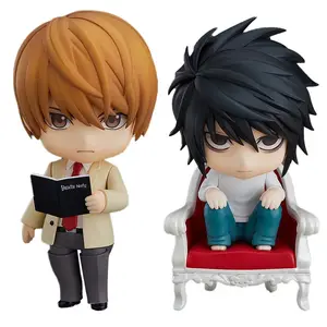 10cm Death Note Anime Figure # 1160 Yagami Light Action Figure # 1200 L Figurine Decorations PVC Adult Collection Model Doll Toys