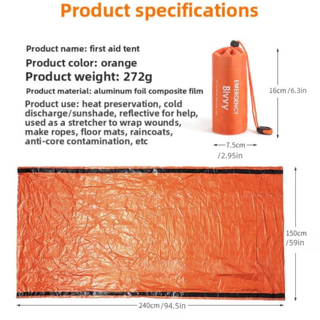 3-Second Pop-Up Triangular Tent with 3-Layer Aluminum Coating | Waterproof & Windproof | Includes Emergency Whistle & Paracord | Ideal for Solo Camping/Hiking/Biking | Instant Shelter for Outdoor Adventures Portable Outdoor Equipment Rainproof Tent