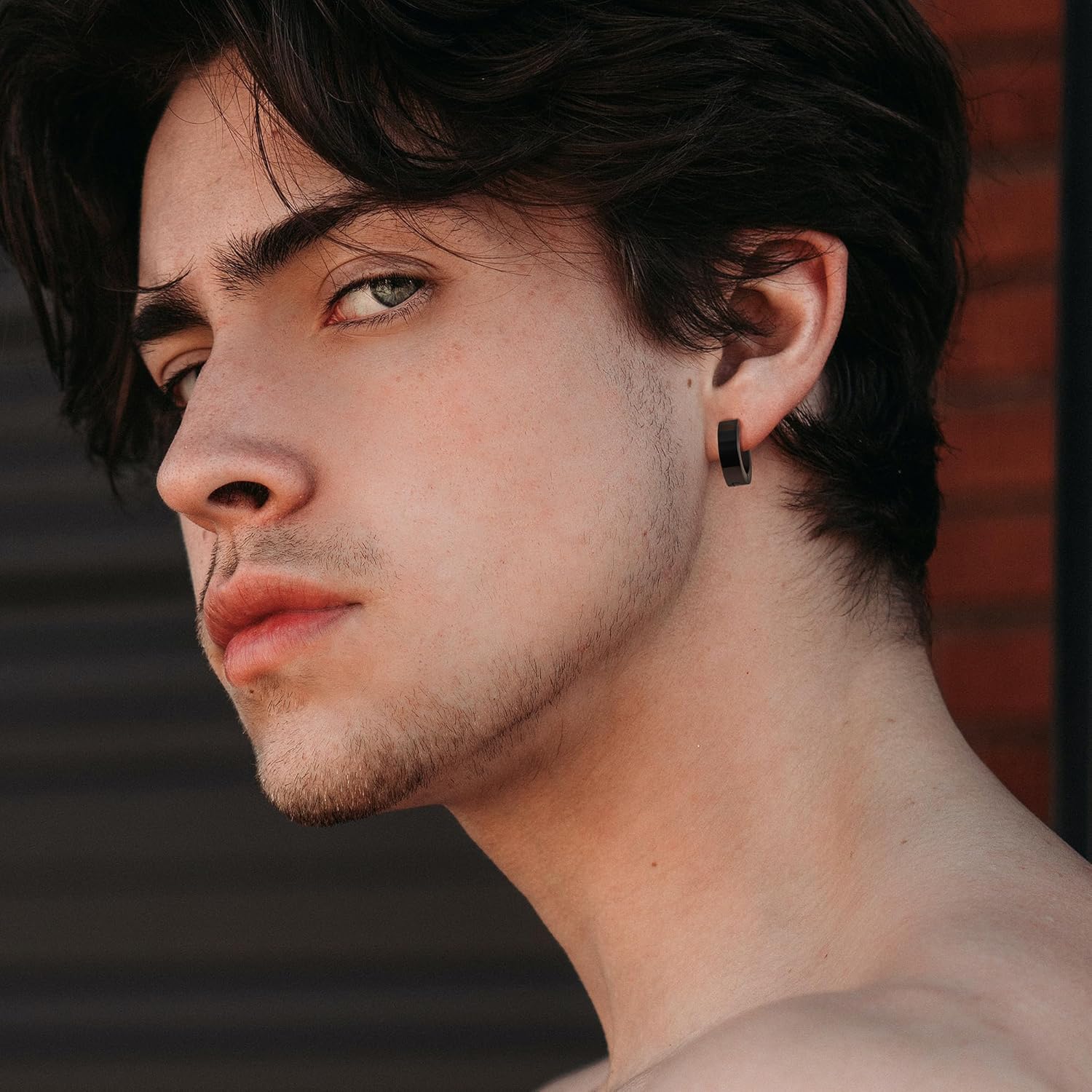 4 Pairs Hypoallergenic Stainless Steel Earrings For Sensitive Ears Simple Stud and Hoop Earrings Huggie Earring Set 18G