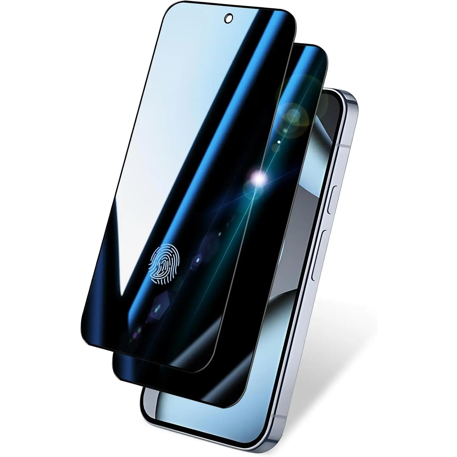 2 Pack  Screen Protector for  Pixel 10 and Pixel 10 Pro, Anti-Spy Tempered Glass, Fingerprint Unlock Support, Easy Installation