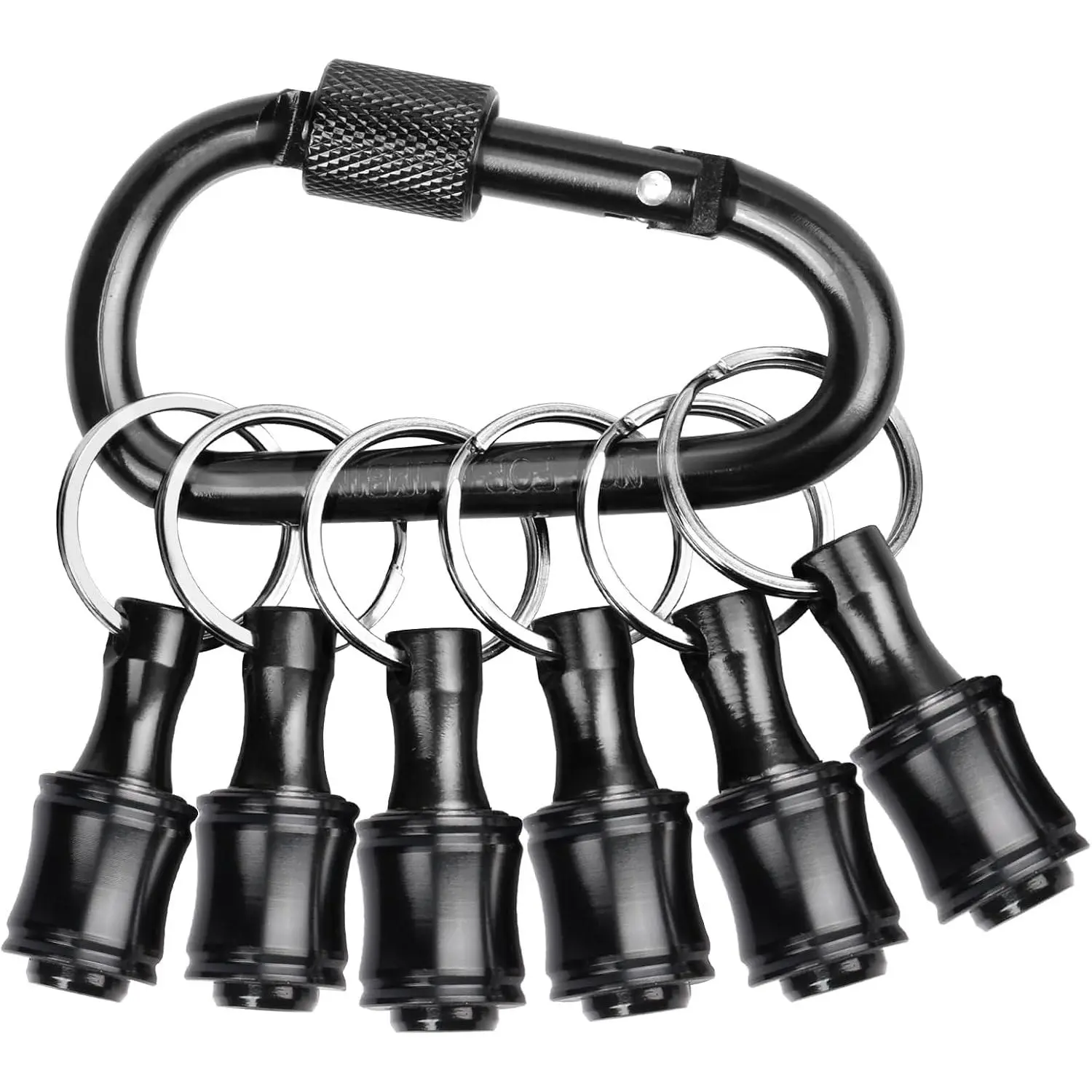 6 count  Bit Holder,Hex Drill Bit Holder for  Driver Drill Bit, Bit Holders for Tools and Gifts for Men,Black