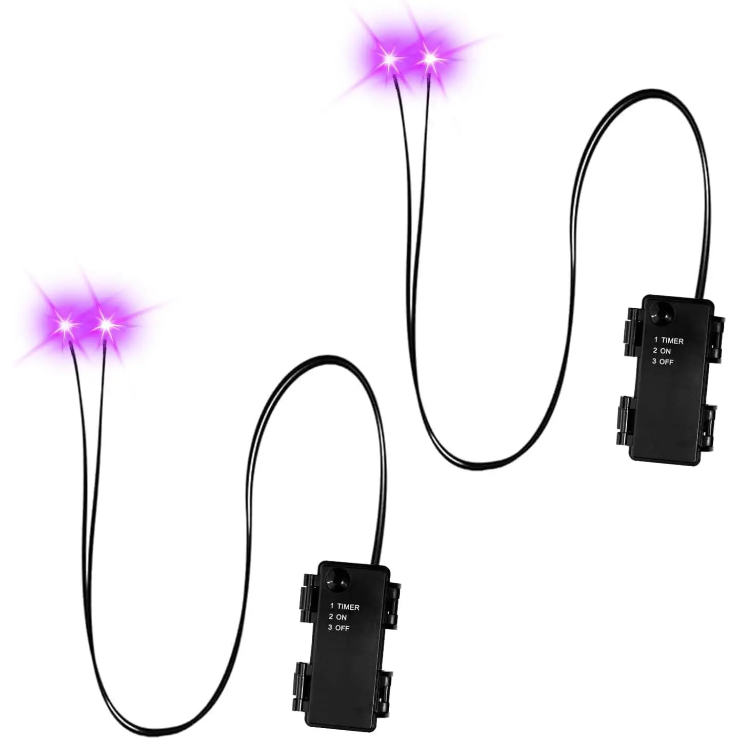Halloween Led Glowing Eyes with Timer,2 Pcs Light Up Skeleton Eyes, DIY Eyes for ,Pumpkins,Tombstones,and Props( Not Included) ()