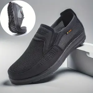 Comfortable Mesh Slip-On Shoes for Men Breathable Casual Walking Shoes