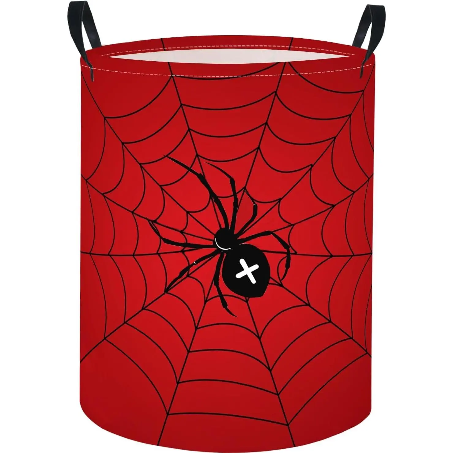 Baby Laundry Basket Baby Nursery Hamper Kids Laundry Basket Toy Storage Bin for Boys Room Decor Gift Baskets for Bedroom Bathroom(Spider Web)