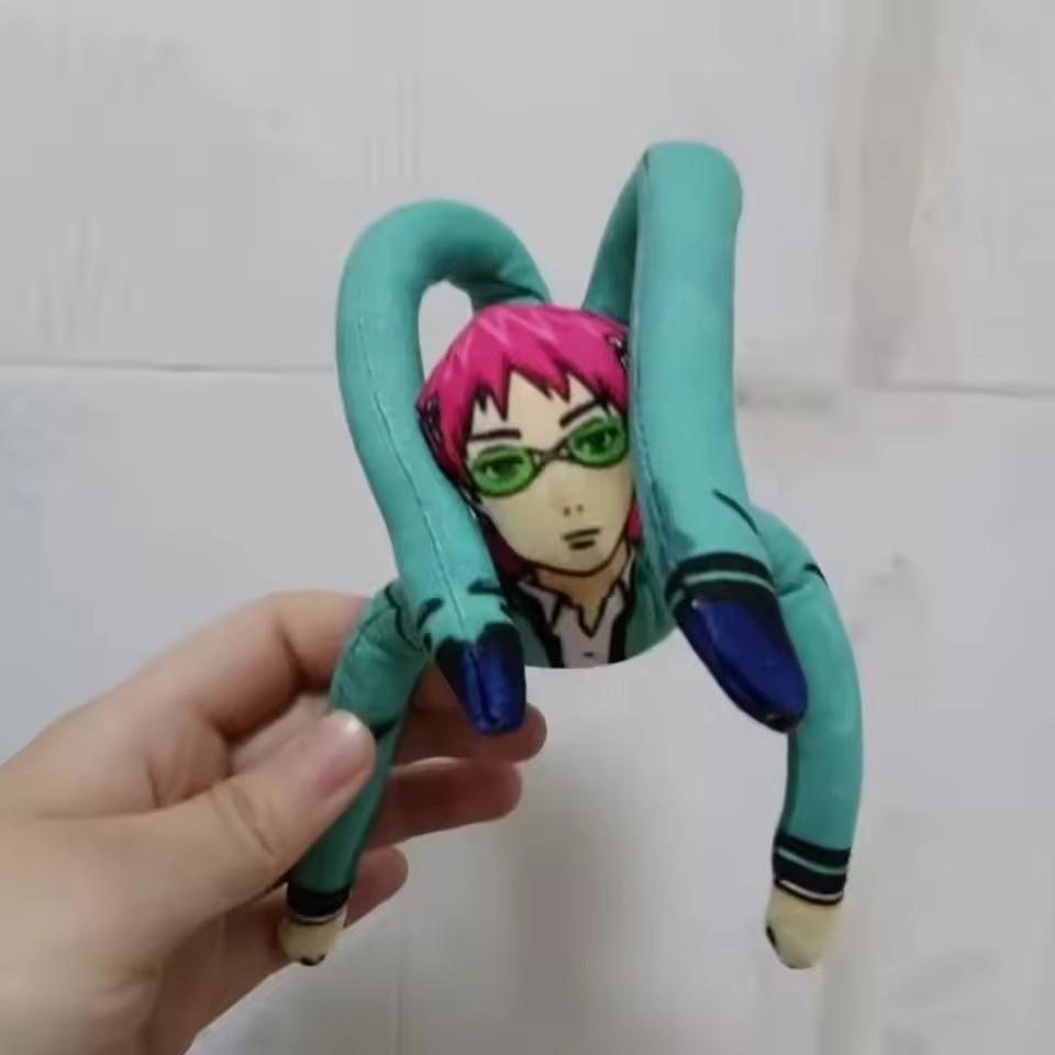 Anime The Disastrous Life of Saiki K Saiki Kusuo Cosplay Doll Twistable Shape Room Decoration Abstract Cartoon Figure Dolls Gift