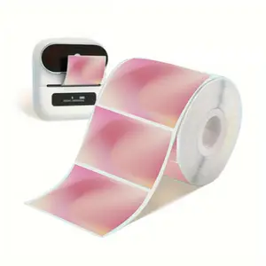 Thermal Printer Label Paper, 1 Roll Self Adhesive Label Paper, Portable Label Printer Paper for M110/M220/M120/M200, Office Stationery & Supplies