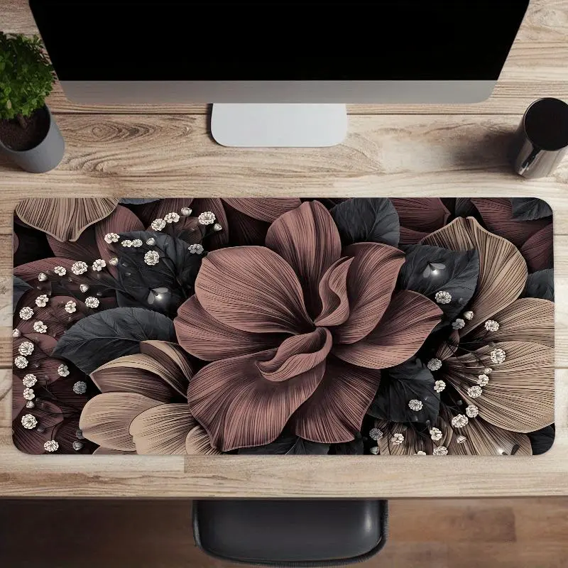 Large Flower Mouse Pad Anti-Slip Rubber Base Wireless Mouse Pads for Desk, Computers, Laptop, Office Desk