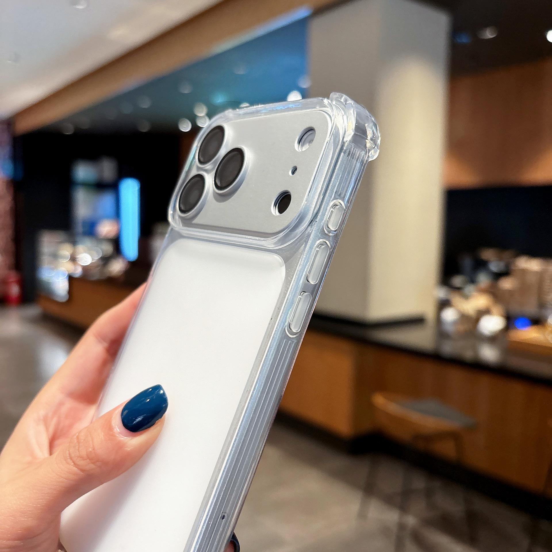 Four-corner anti-drop detachable lens case that instantly transforms into a 17-inch one, suitable for iPhone 17/16/15/14/13, shockproof and anti-drop full-coverage protective case with large viewing window