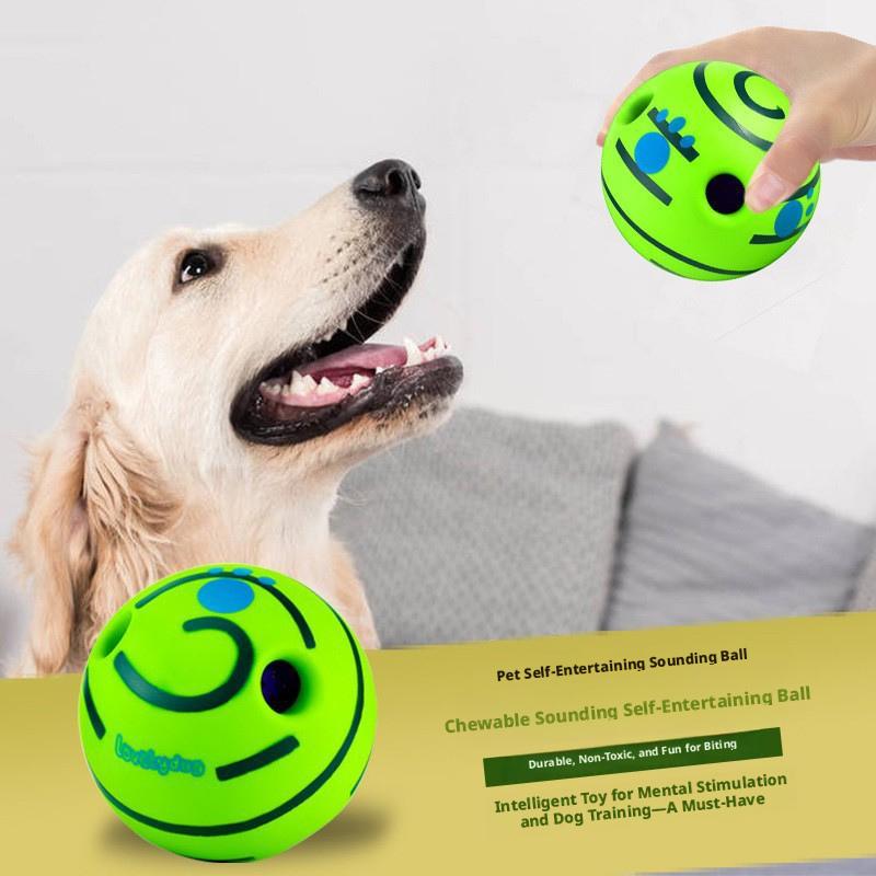 Interactive Dog Toy Rolling Sound Ball, Squeaky Giggle Ball for Dogs, Durable Chew Toy for Teeth Grinding, Boredom Relief & Self-Play for Puppies & Medium Dogs