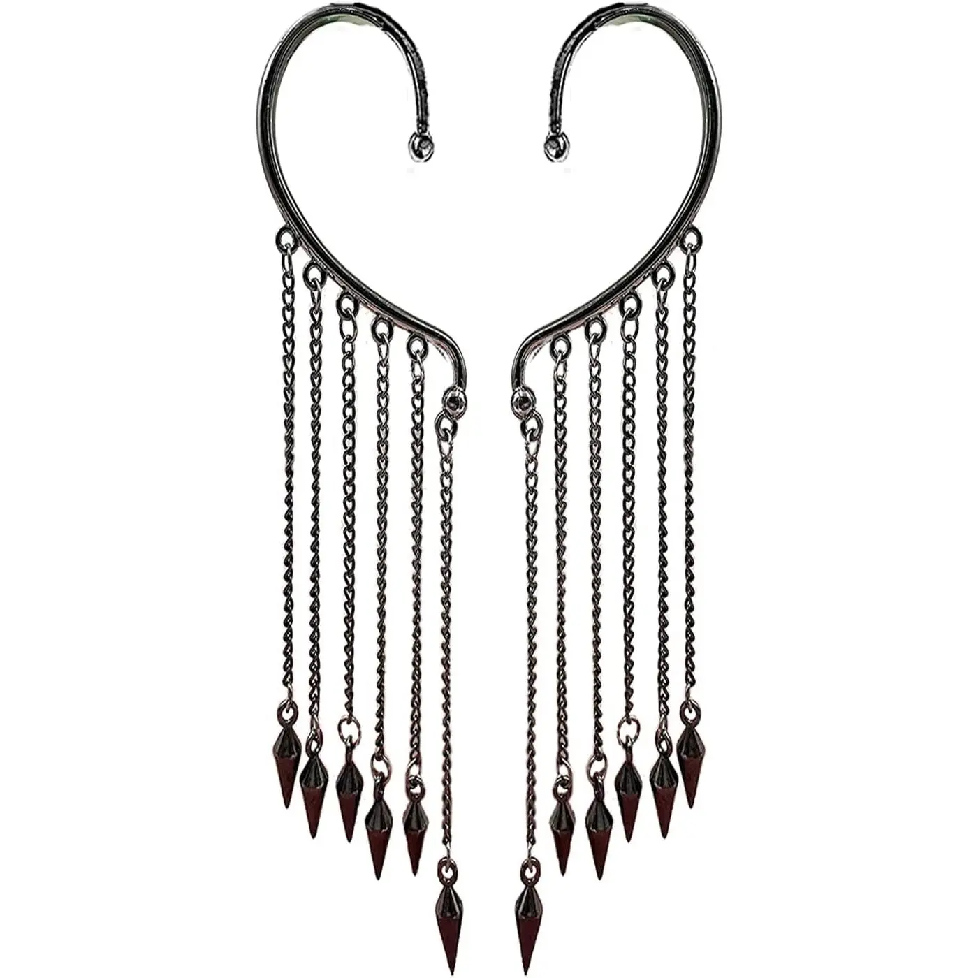 Ear Cuffs Earrings for Women Non Piercing,Long Tassel Ear Wrap Earrings Ear Cuff Droping Chain Earrings jewelry