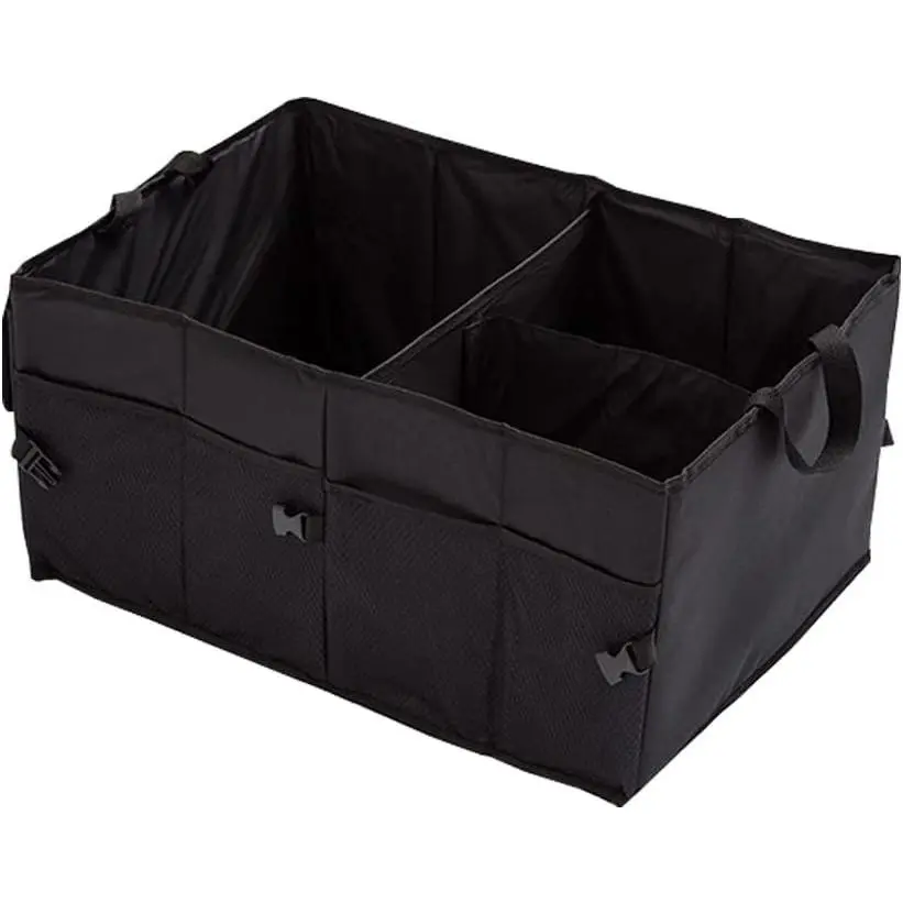 Trunk Organizer  Basket Storage Tote Organizer Small Black Collapsible Snack Bins for  SUV Sedan