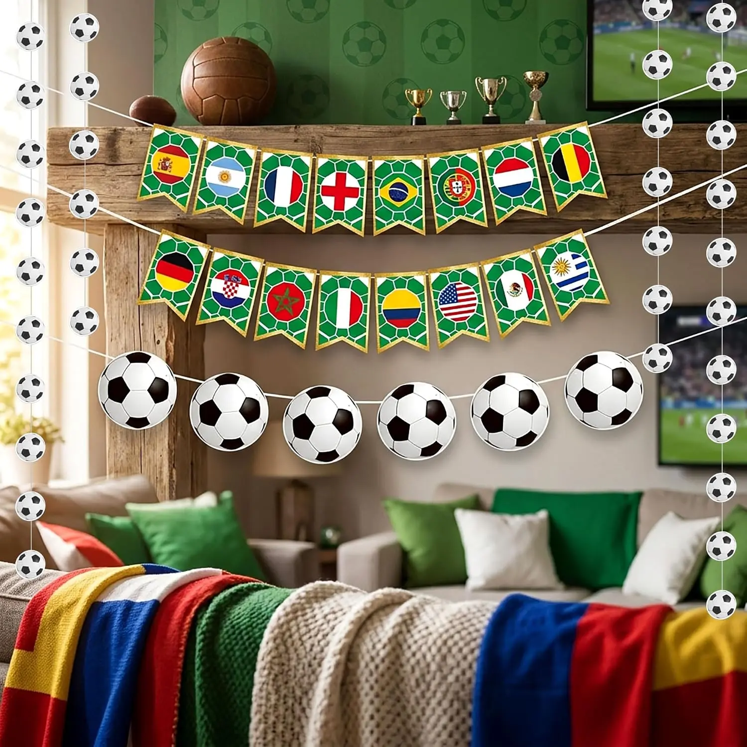 Soccer Match Party Decorations Soccer Football Banner  Garls  Football  Match  Banner Party Supplies