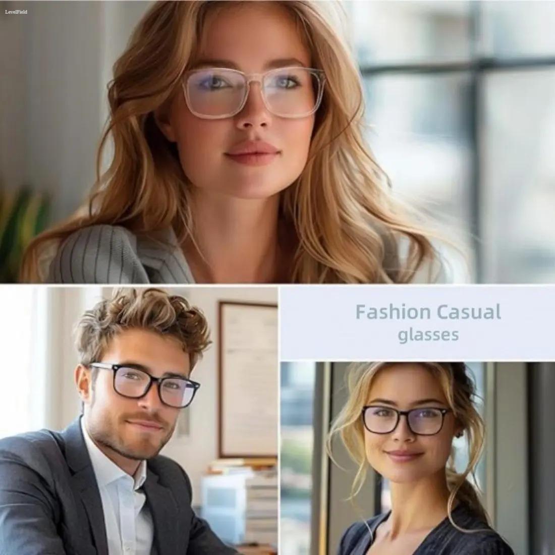 Blue Light Blocking Glasses for Men & Women Anti-Blue Light Computer Glasses with UV Protection Clear Lens Reduce Eye Strain Headaches Lightweight Frame for Gaming Office Study Screen Use