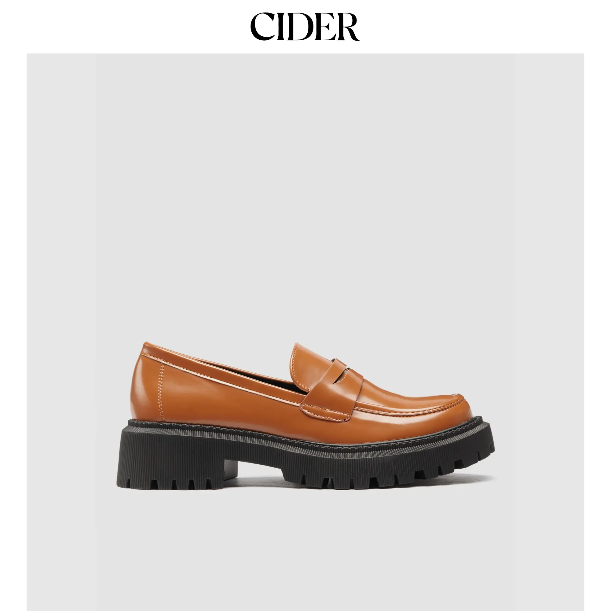Cider [3 colors, size 36-41] Solid Patent Leather Loafers SohoChic