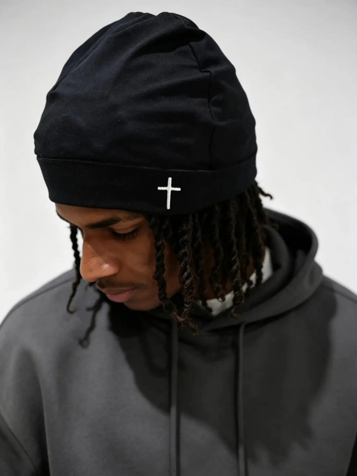1/2/3‑Pack Unisex Cross‑Embroidered Skull Knit Beanie, Y2K Street Style Hip‑Hop Slouchy Beanie, Solid Color Breathable Helmet Liner Hat, Sports Casual Cap, All‑Season Use, Premium Quality Perfect for Gifting