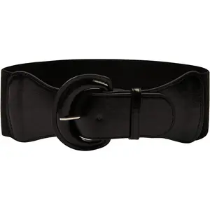 Women's Wide Stretchy Cinch Belt 3 Inch  Chunky Buckle Belts S-XXXXL