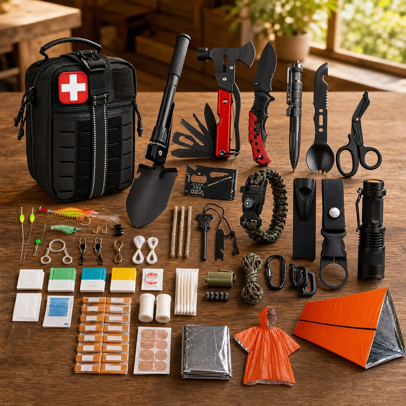 190 Pcs Survival First Aid Kit, Military IFAK EMT Molle Tactical Pouch with Medical Supplies for Outdoor, Camping, Hiking, Car, Vehicle Emergency