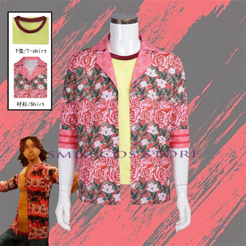 Anime Trainee Daisuke Cosplay Costume Man Intern Flower Shirt Top Uniform Daily Costume Outfit for MouthwashingING Cos clothing