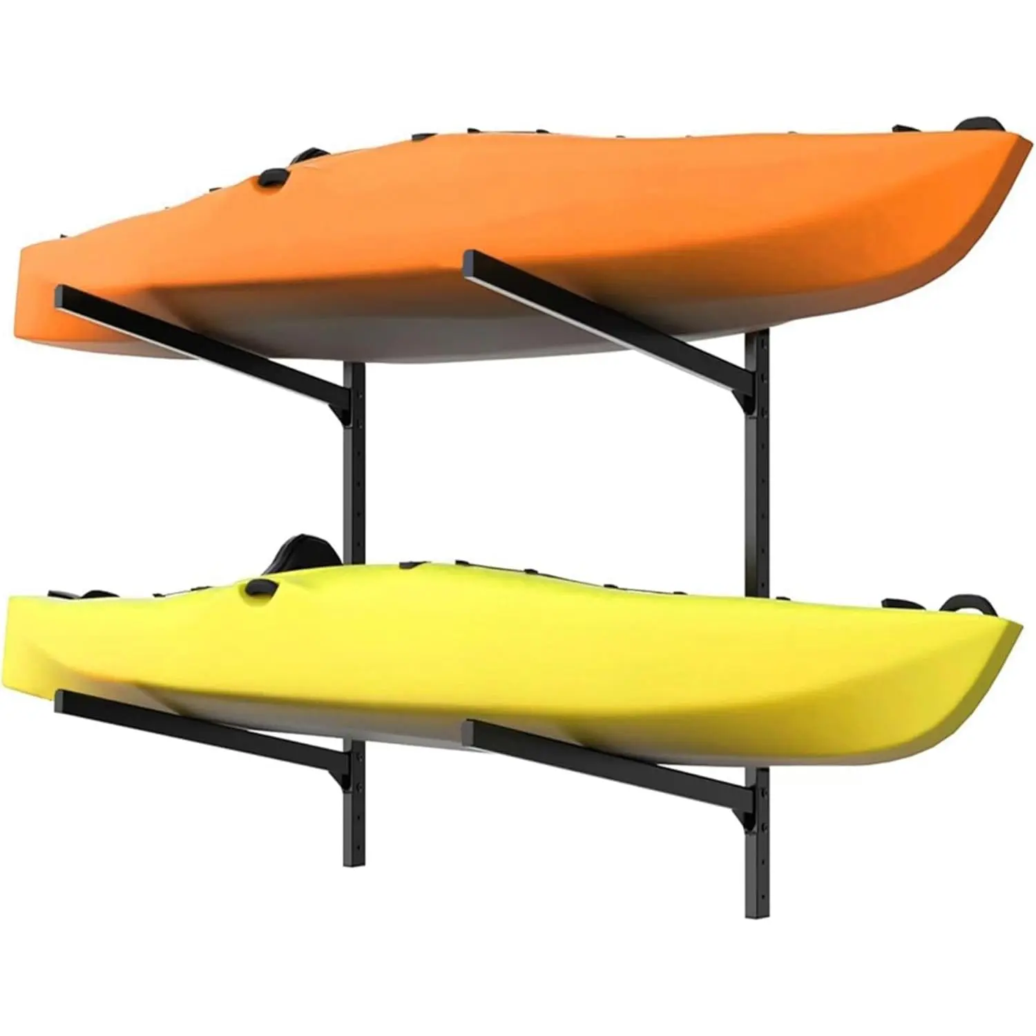 Heavy Duty Wall Mounted Kayak Storage Rack for Garage, Adjustable Kayak Hangers for Wall, Holds Up to 220 lbs
