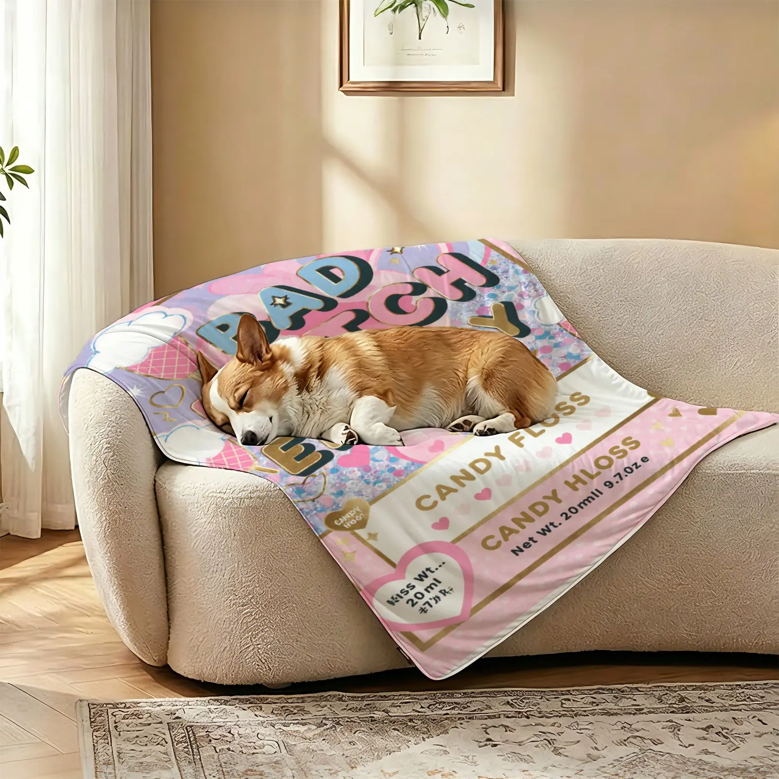 Cool Edgy Slogan Cooling Blanket Q-MAX>0.3, fruit dessert ice cream prints, silky cool breathable fabric, instant cooling throw for sofa naps
