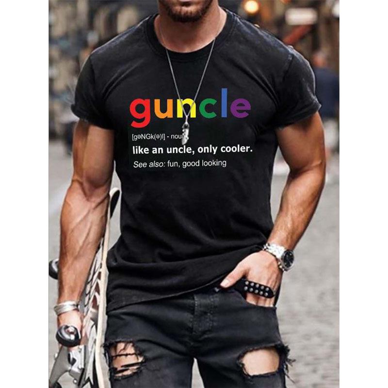 15-Color Crew Neck Printed T-Shirt - Western-Style Cross-Border Summer Bestseller - Pure Cotton, Casual, Versatile, and Stylish Short-Sleeve Men's Top