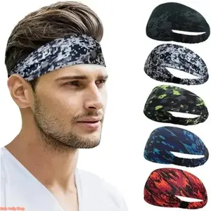 Unisex Sports Headbands (5-Pack) — Moisture-Wicking, High-Elasticity, and Non-Slip Wide Headbands — Stylish Sports Accessories for Running and Yoga